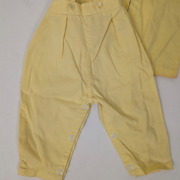 Free with Purchase - 70's Yellow Overalls & Jacket Set Jumpsuit Matching 2 Piece - Picture 3 of 8